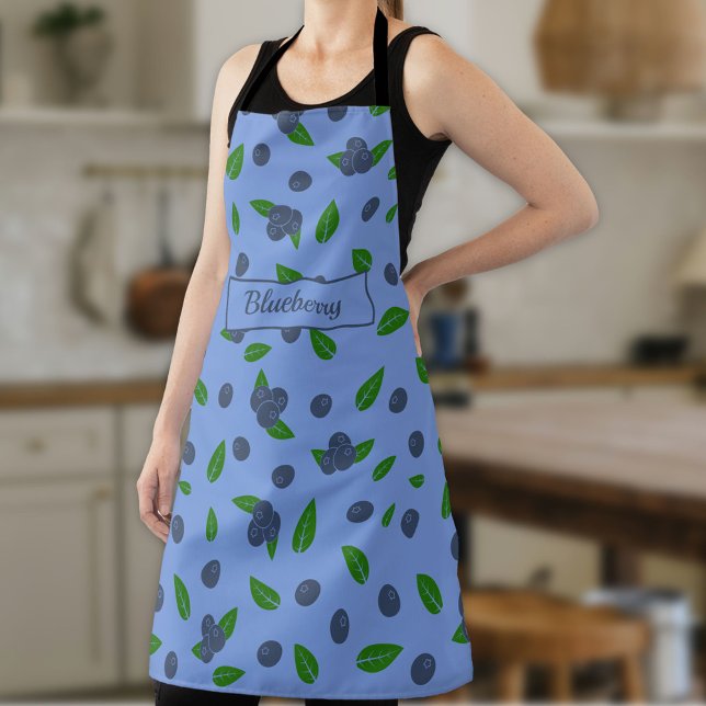 Tablier motif Myrtilles (Blueberry pattern Apron)