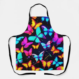 Tablier Motif néon papillon