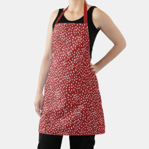 Tablier Motif numérique moderne rouge et blanc