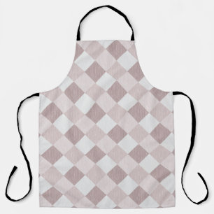 Tablier Motif Oblique de  géométrique beige et gris