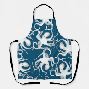 Tablier Motif octopus Silhouette