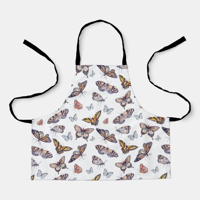 Tablier Motif papillon aquarelle (Recto)