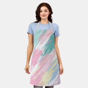 Tablier Motif Pastel Paint Strokes