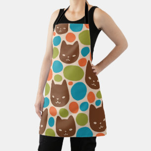 Tablier Motif Polka Dot Cats