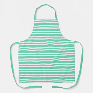 Tablier Motif rayures blanches Aquamarine