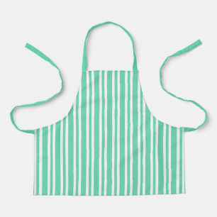 Tablier Motif rayures blanches Aquamarine