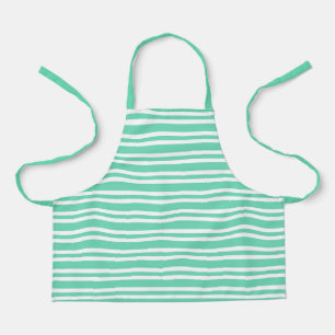 Tablier Motif rayures blanches Aquamarine