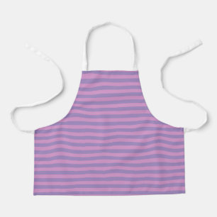Tablier Motif Rayures Rose Violet