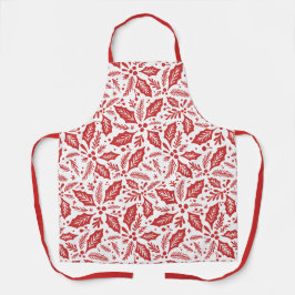 Tablier Motif Red Holiday Holly Berry