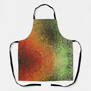 Tablier Motif Rouge Vert Et Or