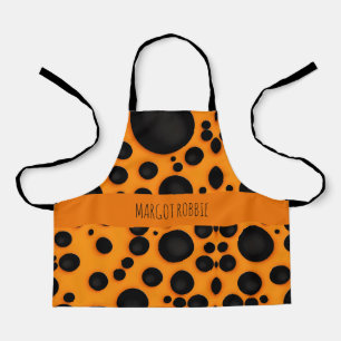 Tablier Motif Safari Abstrait orange peau léopard
