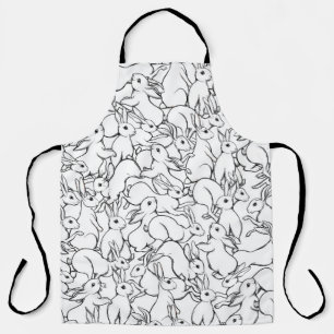Tablier Motif sans couture, arrière - plan avec des lapins