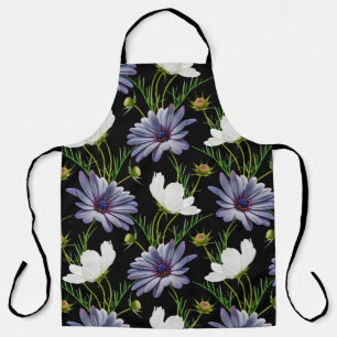 Tablier Motif sans couture avec cosmos blanc et marguerite