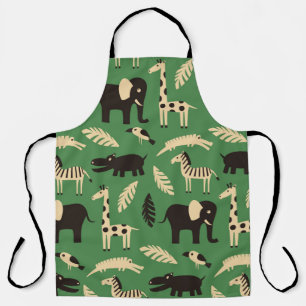 Tablier Motif sans couture avec des animaux africains drôl