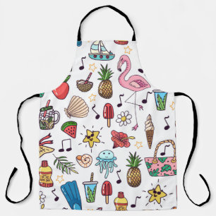 Tablier Motif sans couture avec des éléments d'été. il