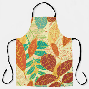 Tablier Motif sans couture avec feuilles d'automne