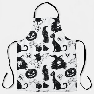 Tablier Motif sans couture avec Halloween joli main dessin