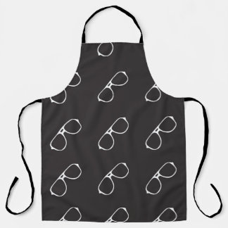 Tablier Motif sans couture avec lunettes dessinées à la ma