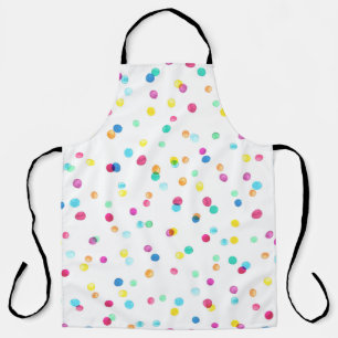 Tablier Motif sans couture avec points d'aquarelle lumineu