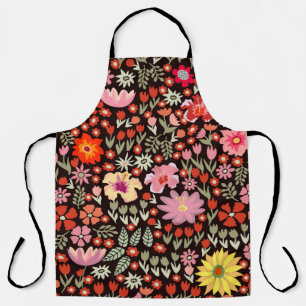 Tablier Motif sans couture avec tulipe de tournesol
