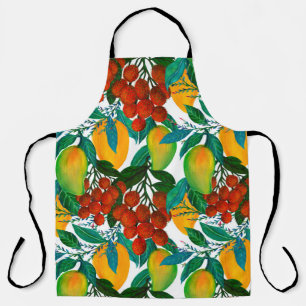 Tablier Motif sans couture avec une mangue fraîche et exot