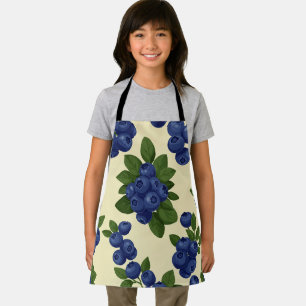 Tablier Motif sans couture de bleuet dense