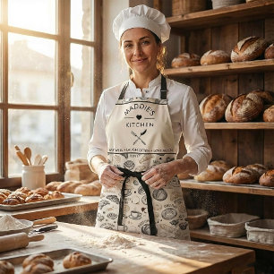 Tablier Motif sans couture de boulangerie de petit-déjeune