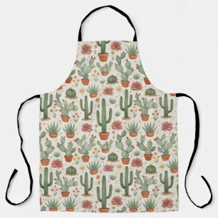 Tablier Motif sans couture de cactus de désert succulent