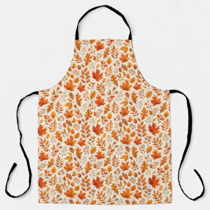 Tablier Motif sans couture de feuilles d'automne chaudes
