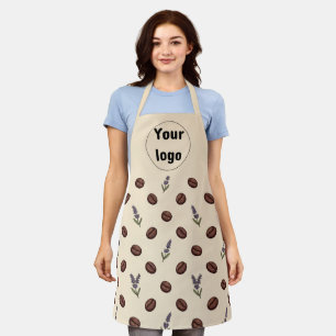 Tablier Motif sans couture de haricots de café et de lavan