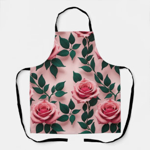 Tablier Motif sans couture de roses rouges vives