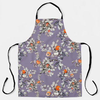 Tablier Motif sans couture dessiné à la main avec branches