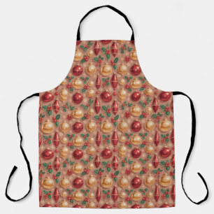 Tablier Motif sans couture d'ornements de Noël vintage