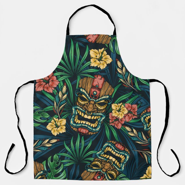 Tablier Motif sans couture Hawaiian tropical avec t (Recto)
