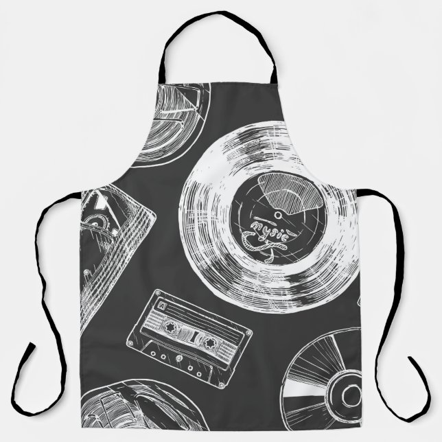 Tablier Motif sans faille avec supports audio et vidéo. Vi (Recto)