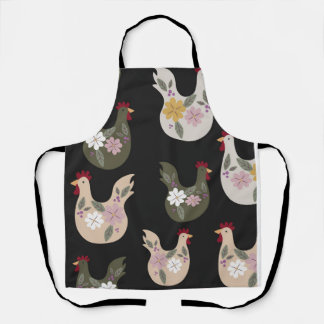 Tablier Motif sans soudure de Pâques avec poulet.