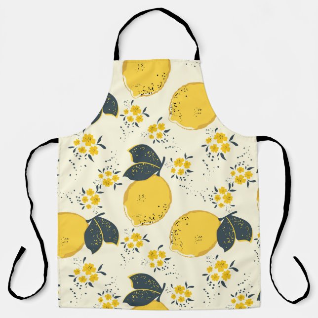 Tablier Motif sans soudure en agrumes avec citron jaune co (Recto)