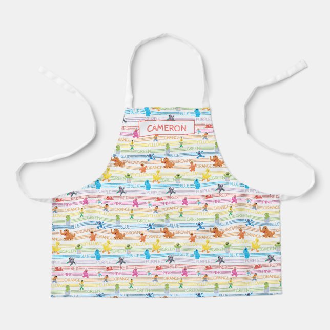Tablier Motif Sesame Pals couleur arc-en-ciel (Recto)
