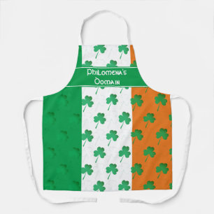 Tablier motif shamrock   Pavillon irlandais