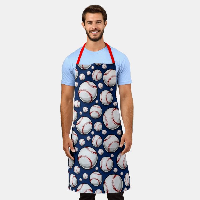 Tablier Motif sportif de baseball (Porté)