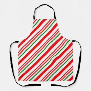 Tablier Motif sucre de canne En Rouge Vert Blanc