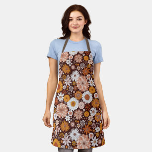 Tablier Motif super Retro Flower Garden