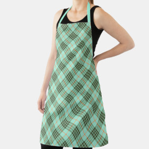 Tablier Motif Tartan Mackay Bleu