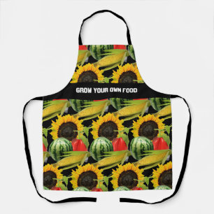Tablier Motif Tournesol Légume Fruit Cultiver Nourriture 