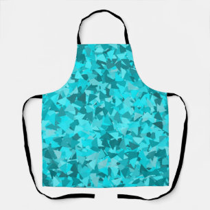 Tablier Motif Triangle Bleu Turquoise