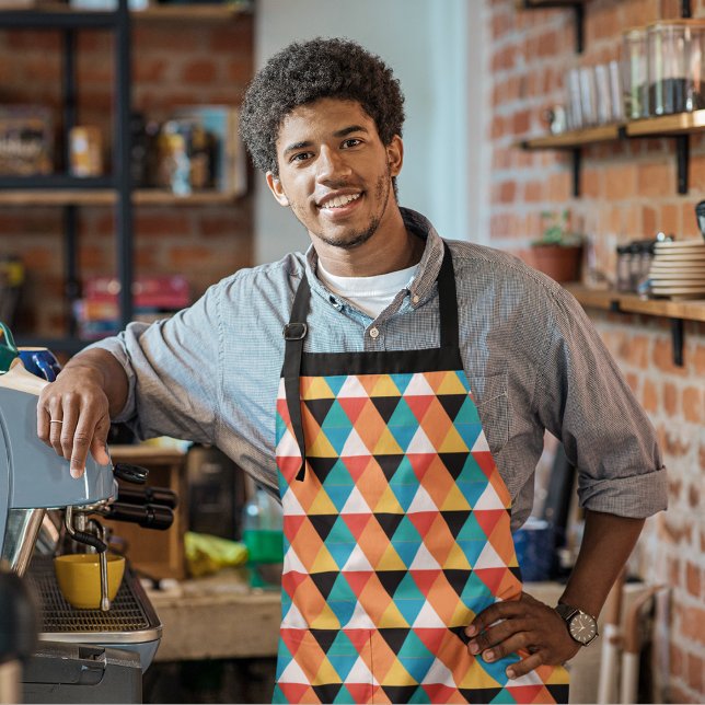 Tablier Motif triangle multicolore (Apron)
