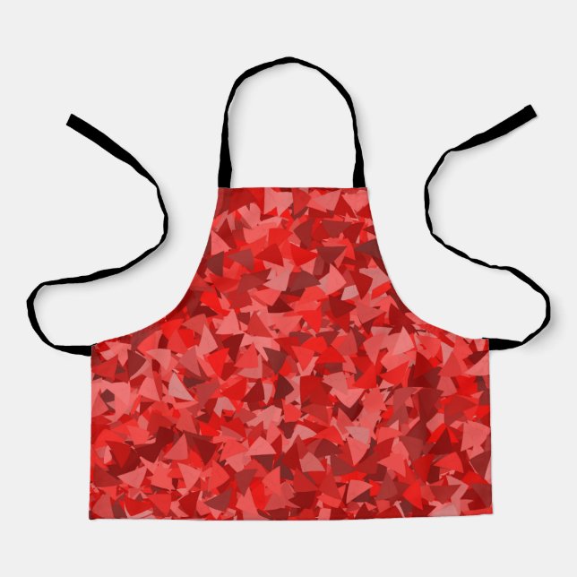 Tablier Motif Triangle Rouge (Recto)