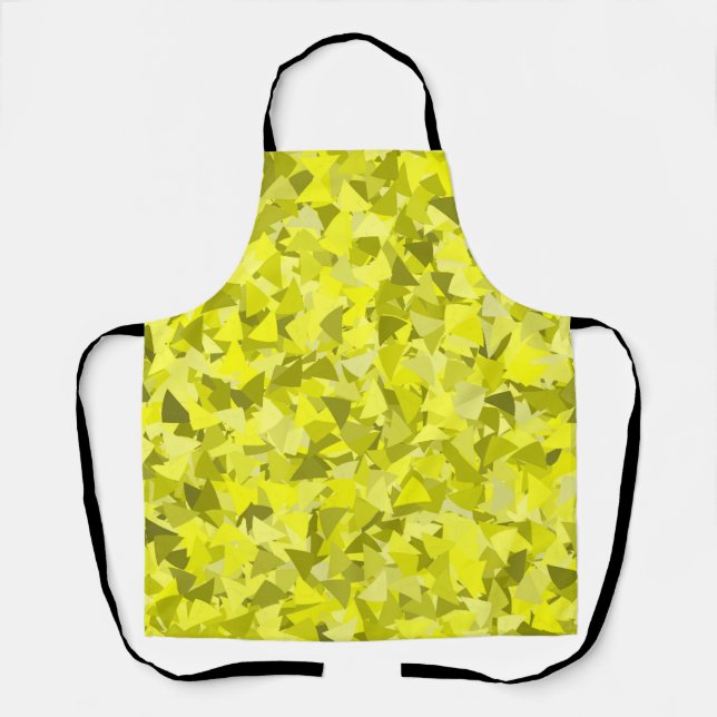 Tablier Motif Triangle Vert Jaune (Recto)