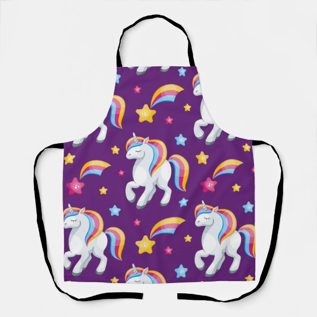 Tablier Motif Unicorn Magique Cheval mignon (Recto)