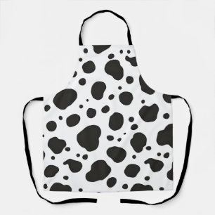 Tablier Motif Vache Noir Blanc